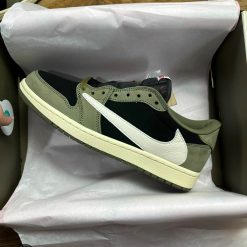 Giày Nike Travis Scott X Air Jordan 1 Low ‘Black Olive’ Best Quality 06