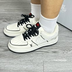 Nike Air Force 1 Low Louis Vuitton 'Beige Black' Like Auth 07
