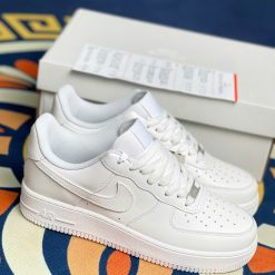 Nike Air Forcre 1 Low All White Like Auth (3)