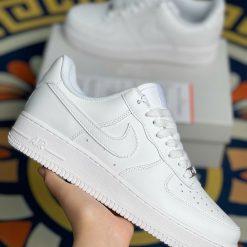 Nike Air Forcre 1 Low All White Like Auth (7)