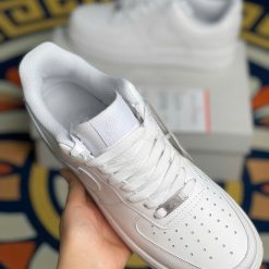 Nike Air Forcre 1 Low All White Like Auth (8)