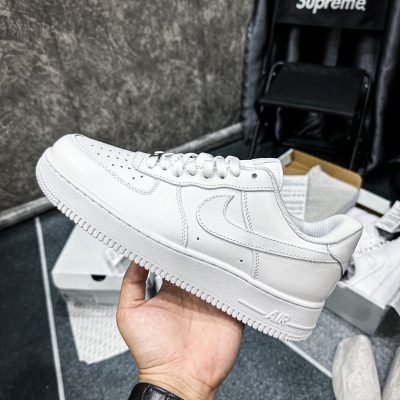 low top all white air force 1