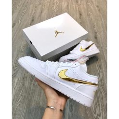 Giày Nike Air Jordan Low Swosh Gold Rep 11