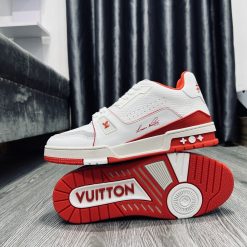 Giày Louis Vuitton Trainer White Red Best quality