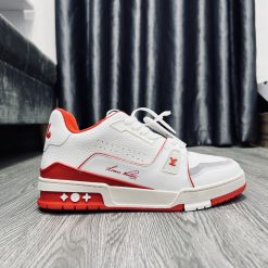 Giày Louis Vuitton Trainer White Red Best quality