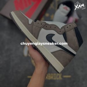 Giày Nike Air Jordan 1 High Travis Scott ‘Mocha’ Replica