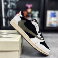 Giày Nike Air Jordan 1 x Travis Scott Retro Low OG SP ‘Olive’ Like Auth