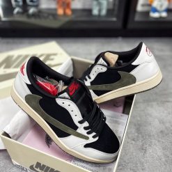 Giày Nike Air Jordan 1 x Travis Scott Retro Low OG SP ‘Olive’ Like Auth
