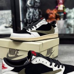 Giày Nike Air Jordan 1 x Travis Scott Retro Low OG SP ‘Olive’ Like Auth