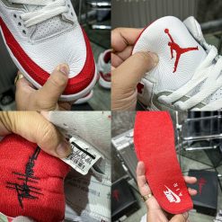 Giày Nike Air Jordan 3 White Red Like Auth