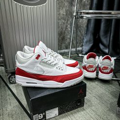 Giày Nike Air Jordan 3 White Red Like Auth