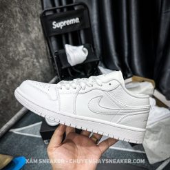 Giày Nike Air Jordan 1 Low All White Like Auth