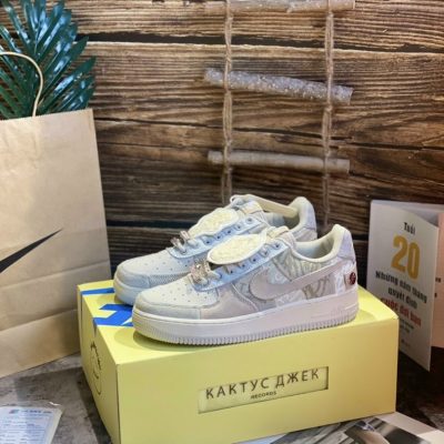 Giày Nike Air Force Low Travis Scott 'Grey White' Xám Sneaker