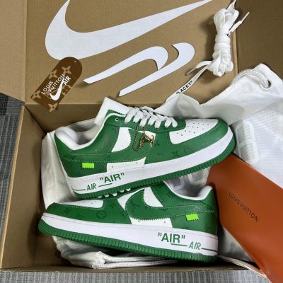Giày Nike Force 1 Louis Vuittion Green Like Auth