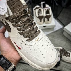 Giày Nike Air Force 1 White Brown  Siêu Cấp