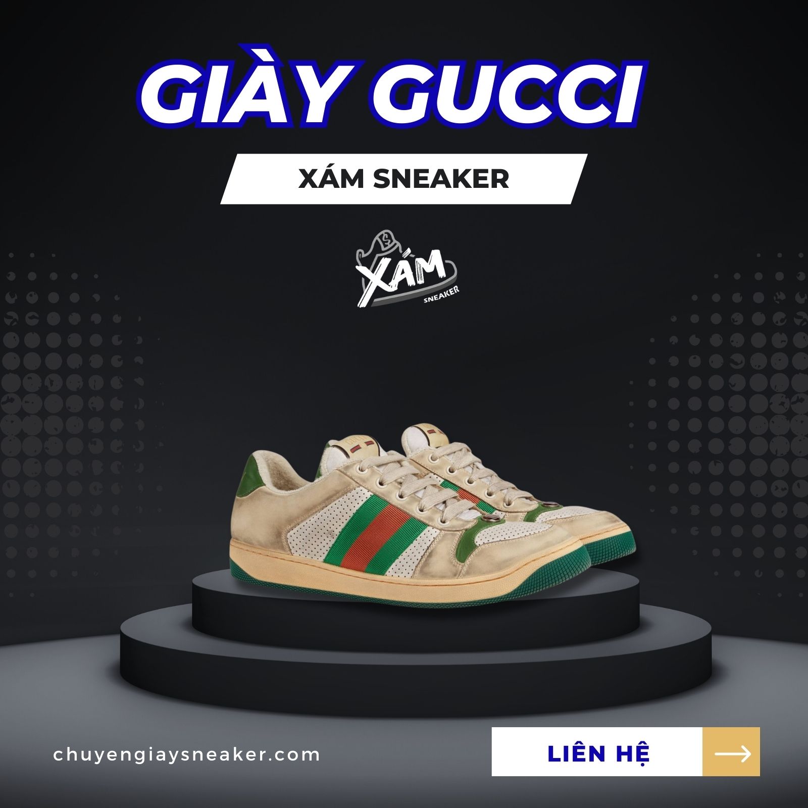 Mua giày Gucci Like Auth tại Xám Sneaker