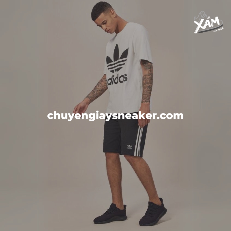 Phong cách mix đồ với giày adidas nam cùng quần short năng động