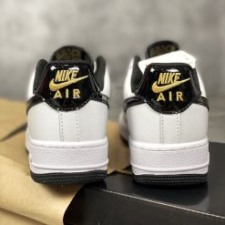 Giày Nike Air  Force 1 Swosh Đen Bóng Like Auth