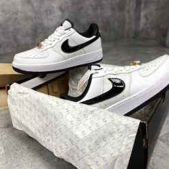 Giày Nike Air  Force 1 Swosh Đen Bóng Like Auth
